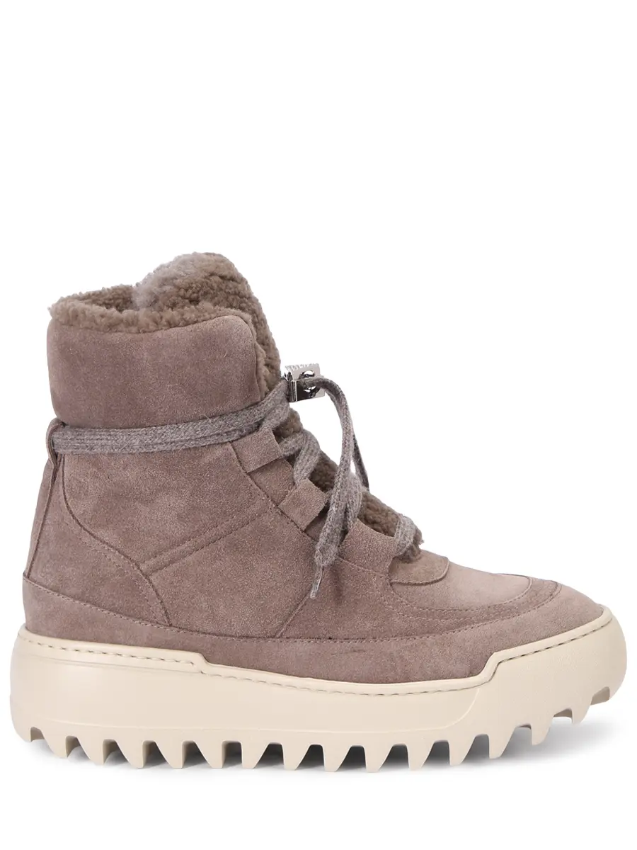 

Ботинки замшевые на меху, Коричневый, S-401