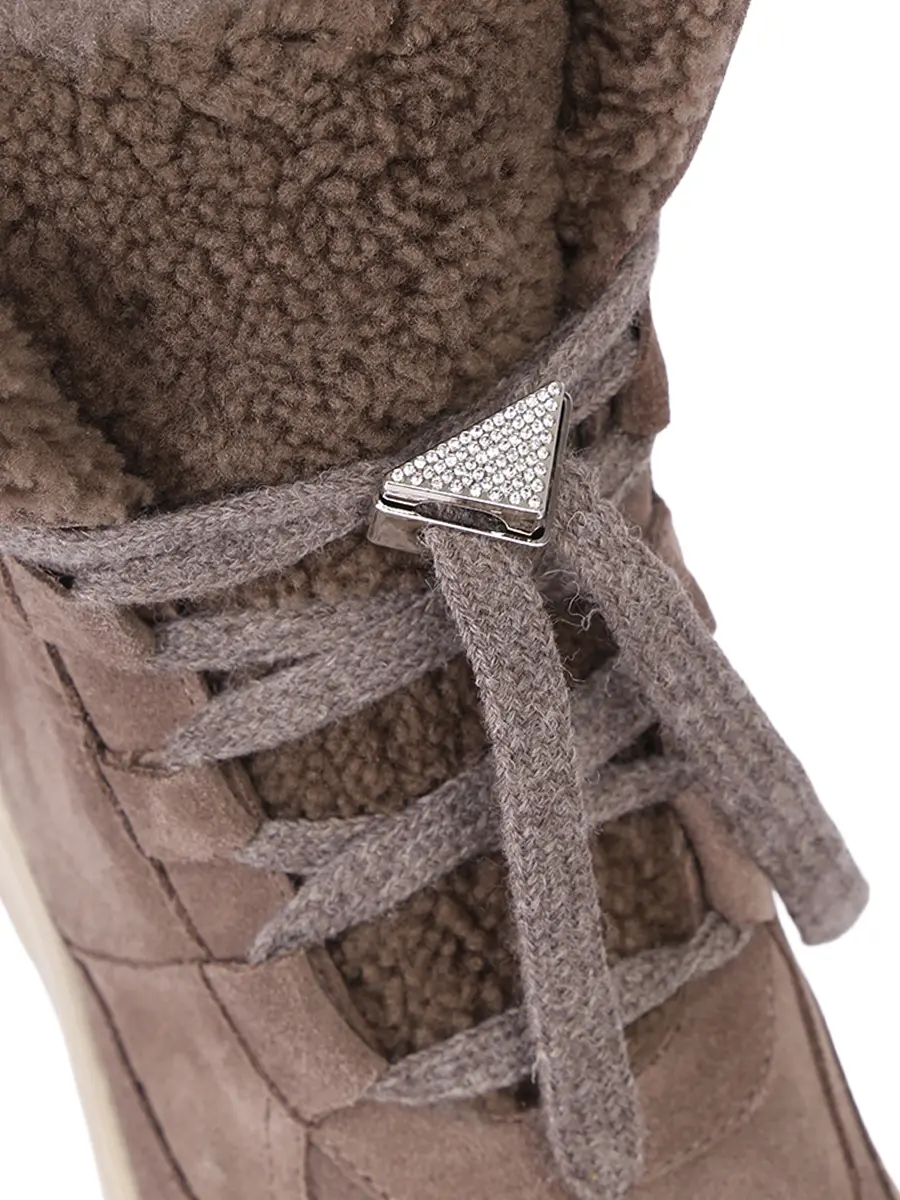 Ботинки замшевые на меху STOKTON S-401 Коричневый  Фото 5