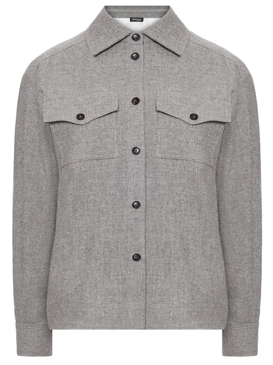 Рубашка шерстяная KITON D54434K0553G0100B Серый 