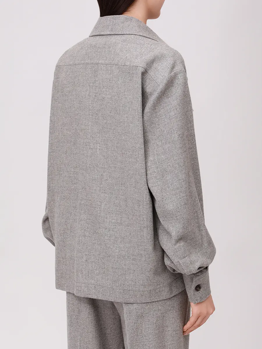 Рубашка шерстяная KITON D54434K0553G0100B Серый  Фото 3