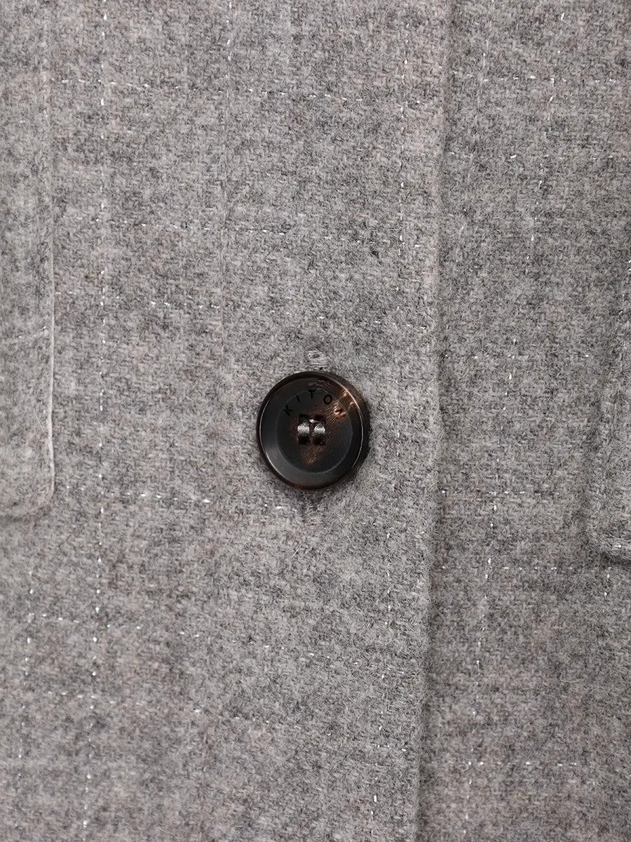 Рубашка шерстяная KITON D54434K0553G0100B Серый  Фото 6