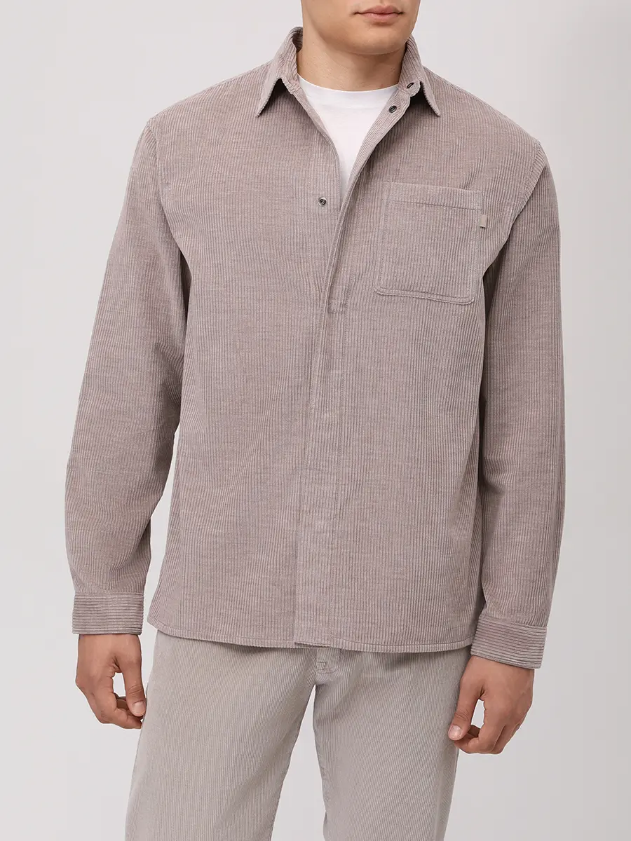 Рубашка вельветовая PAUL & SHARK 15313344/033 Бежевый  Фото 4