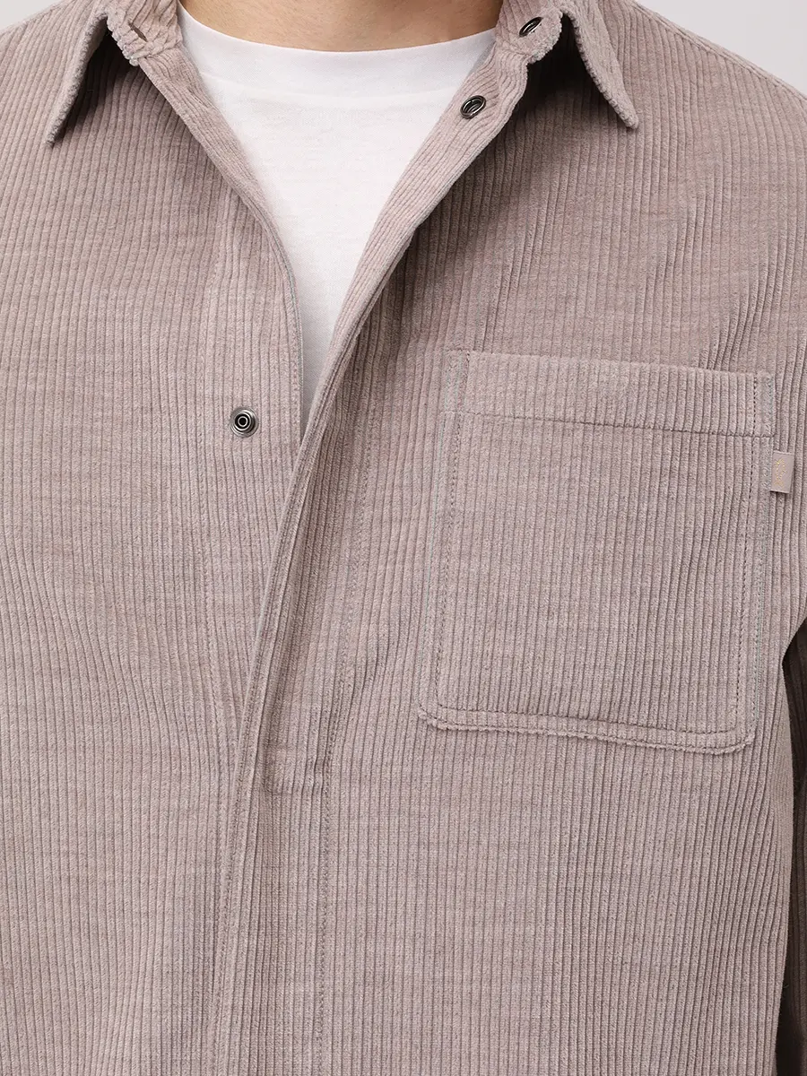 Рубашка вельветовая PAUL & SHARK 15313344/033 Бежевый  Фото 5