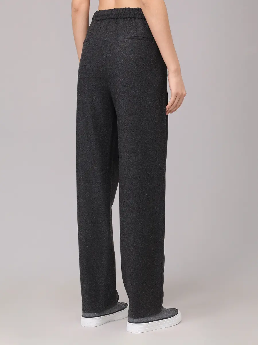 Брюки из вискозы и шерсти ANTONELLI FIRENZE N8679P-869C-915 Темно- Серый  Фото 3