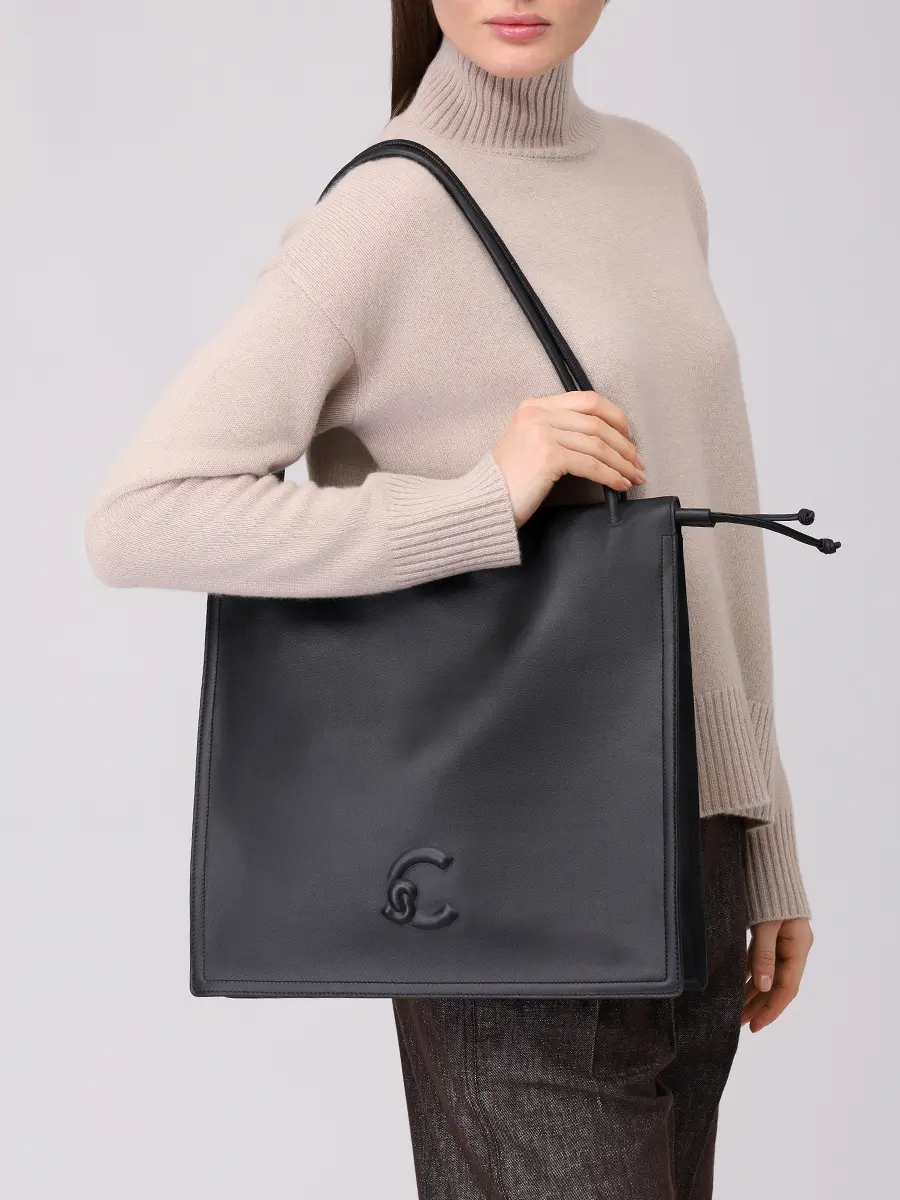 Сумка кожаная Dulse COCCINELLE E1 SS5 11 01 01/001 Черный  Фото 2