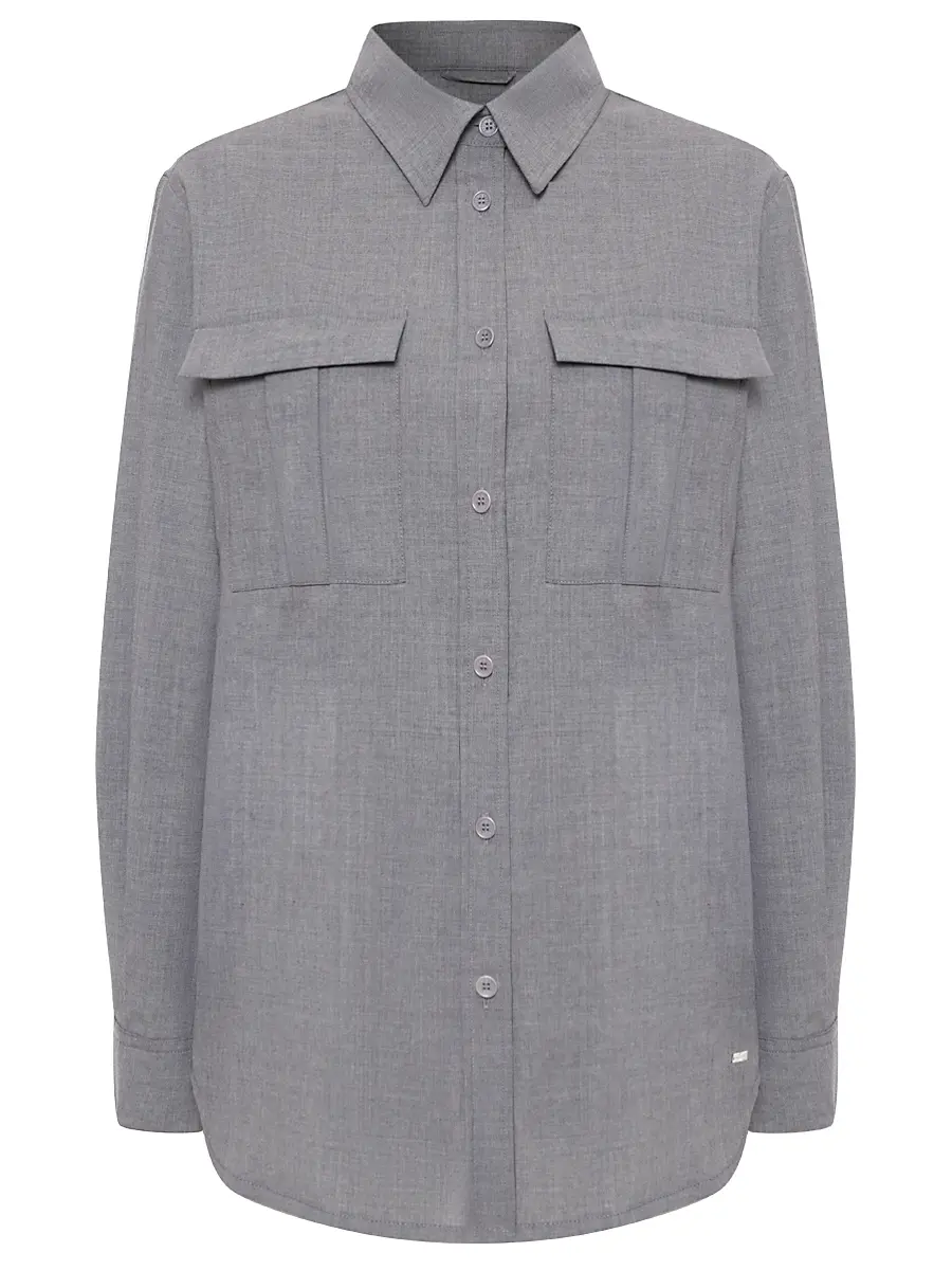 

Рубашка шерстяная, Серый, 15352035/064