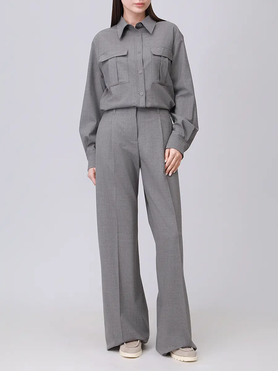 Рубашка шерстяная PAUL & SHARK 15352035/064 Серый  Фото 2