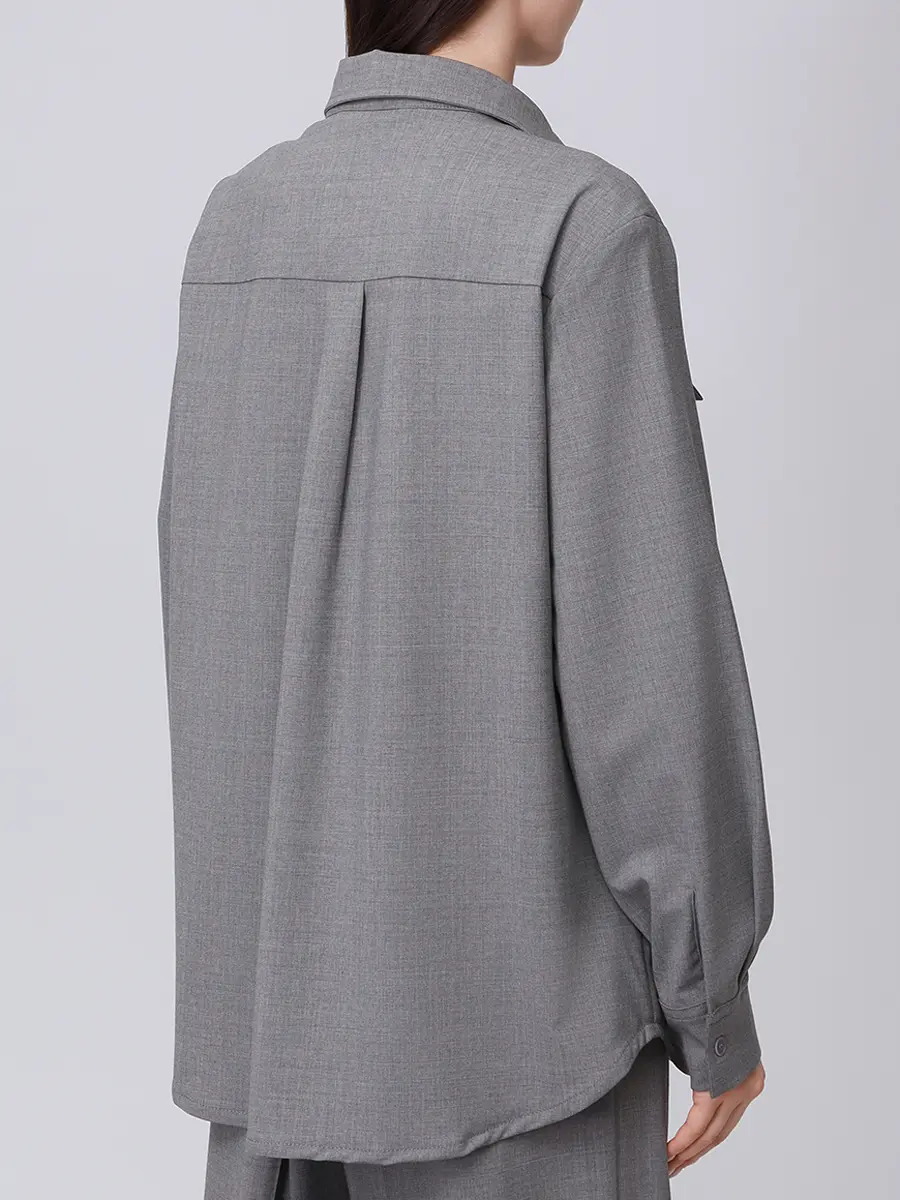 Рубашка шерстяная PAUL & SHARK 15352035/064 Серый  Фото 3