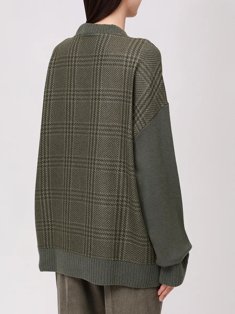 Толстовка из кашемира и шелка KITON D6075973447000 Зеленый  Фото 3