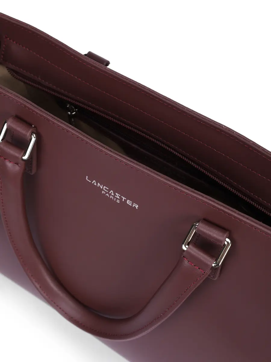 Сумка кожаная LANCASTER 437-04-BORDEAUX Бордовый  Фото 4