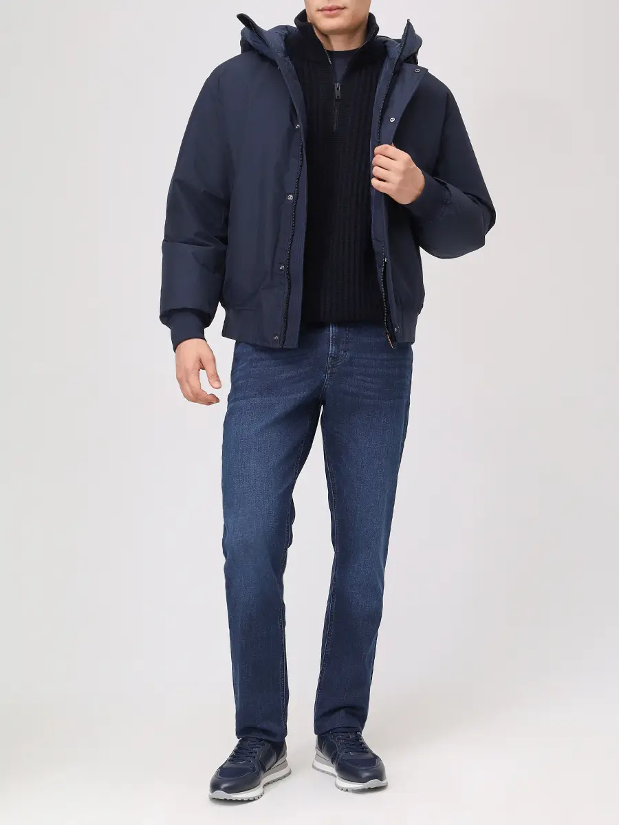 Куртка однотонная BOSS 50547099/404 Синий  Фото 2