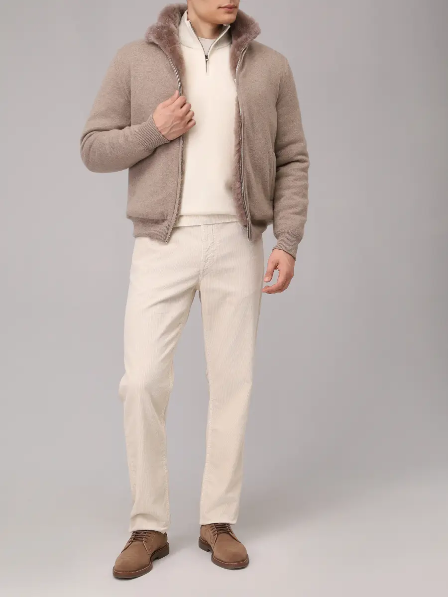 Джемпер шерстяной BOSS 50549984/131 Кремовый  Фото 2