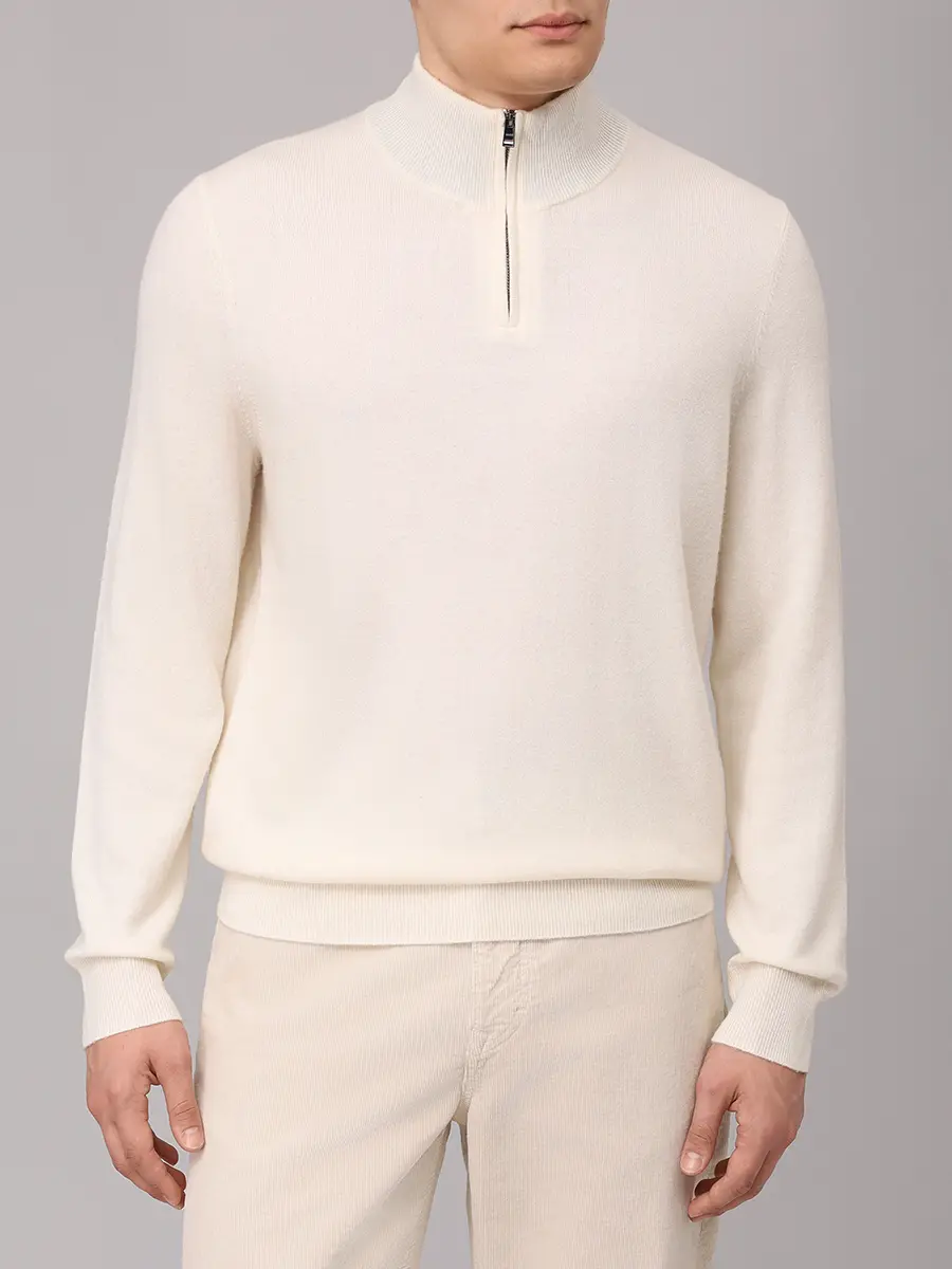 Джемпер шерстяной BOSS 50549984/131 Кремовый  Фото 4