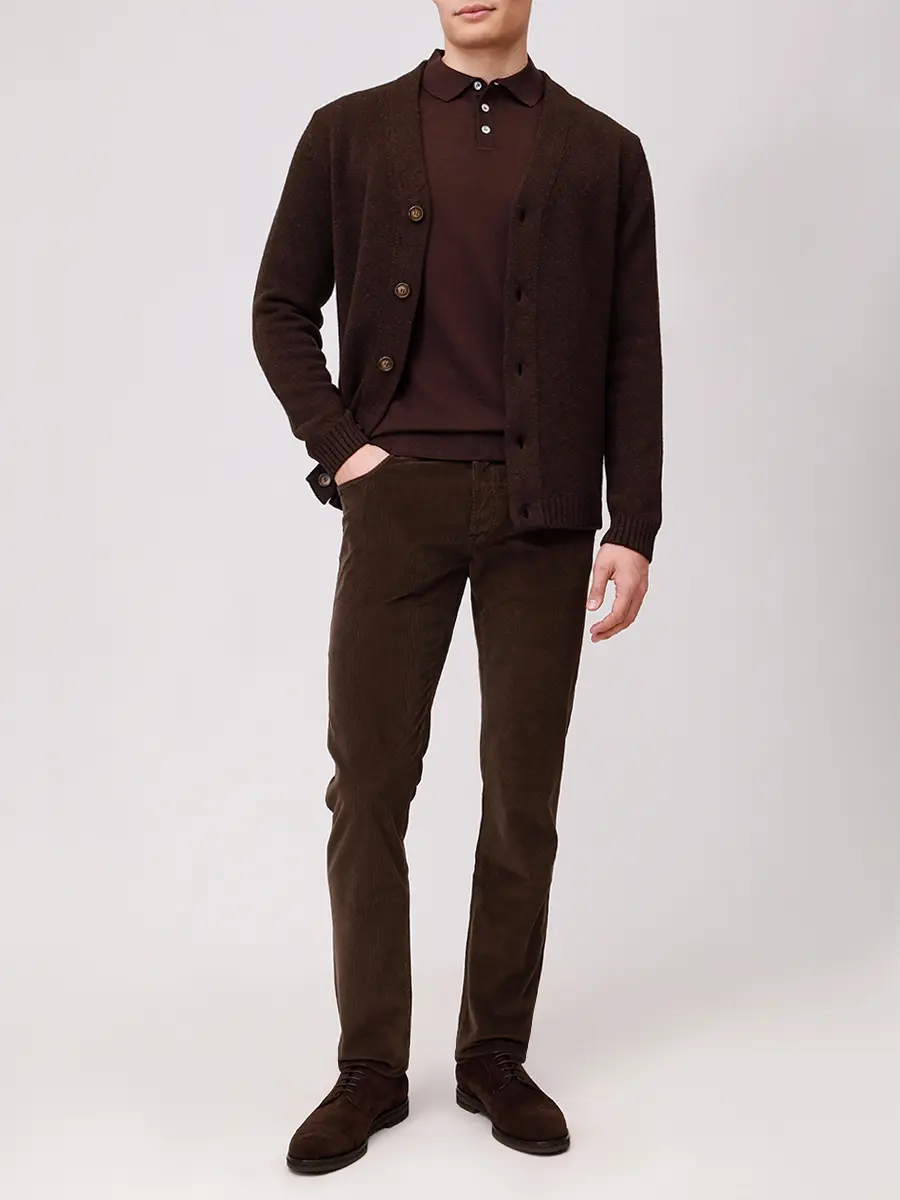 Кардиган шерстяной DANIELE FIESOLI 0191/38 MORO Темно- Коричневый  Фото 2