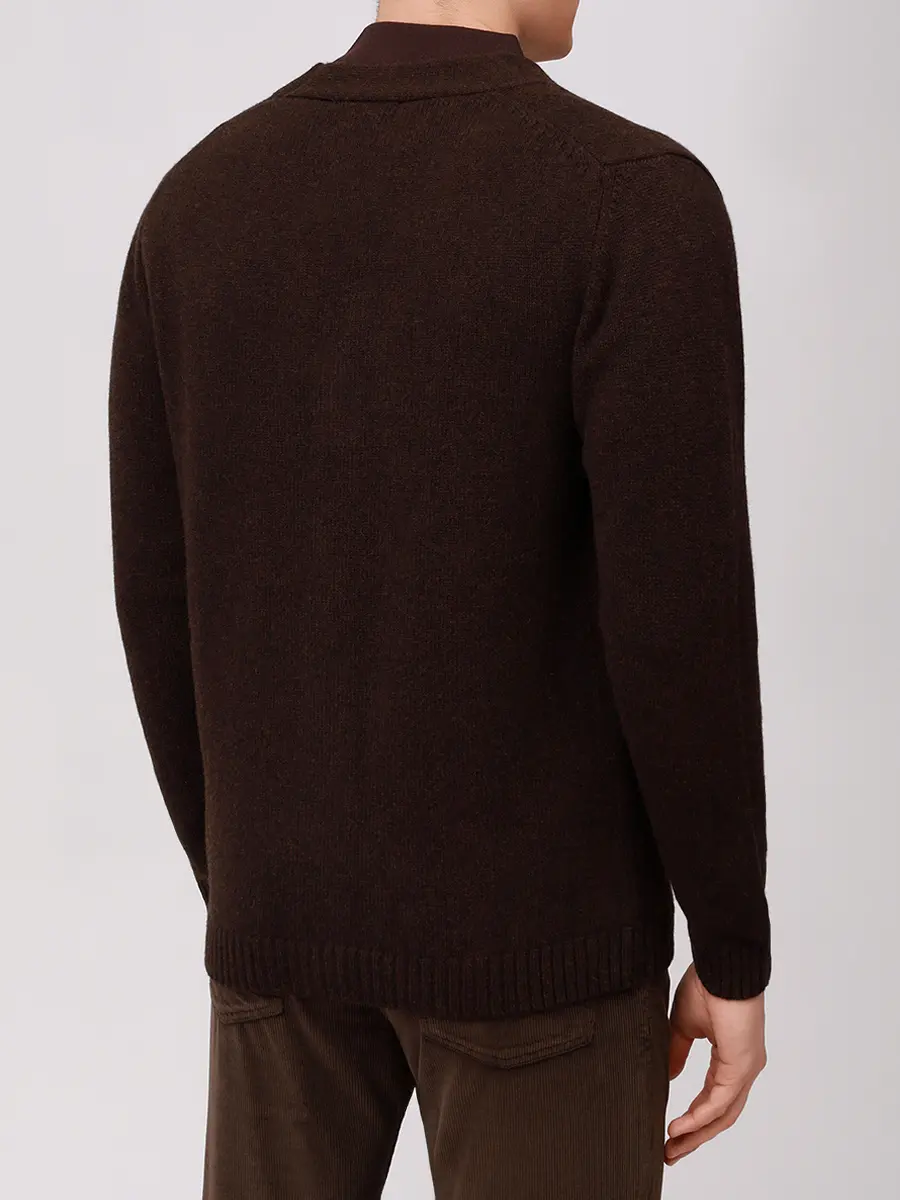 Кардиган шерстяной DANIELE FIESOLI 0191/38 MORO Темно- Коричневый  Фото 3