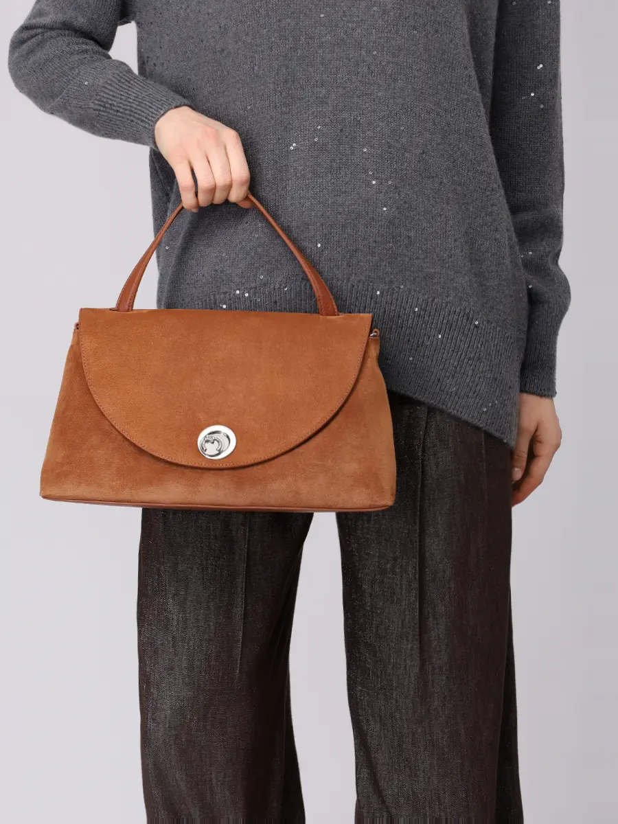 Сумка замшевая Nikla COCCINELLE E1 TOC 18 01 01/W11 Коричневый  Фото 2