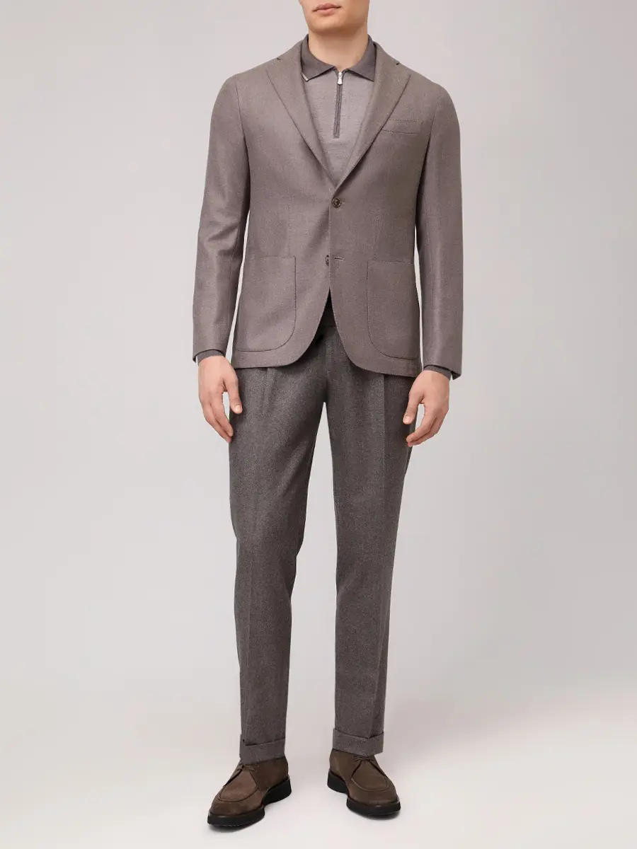 Пиджак шерстяной BARBA NAPOLI BU 2506/00027/51009/0029 Темно- Коричневый  Фото 2