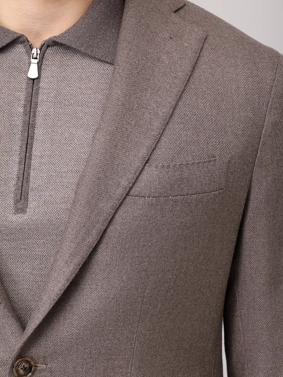 Пиджак шерстяной BARBA NAPOLI BU 2506/00027/51009/0029 Темно- Коричневый  Фото 5