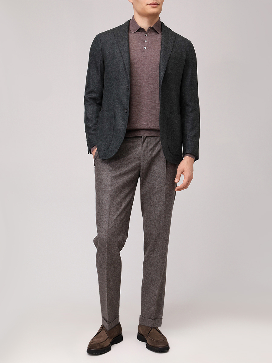 Пиджак шерстяной BARBA NAPOLI BU 2506/00029/51009/0075 Темно- Зеленый  Фото 2