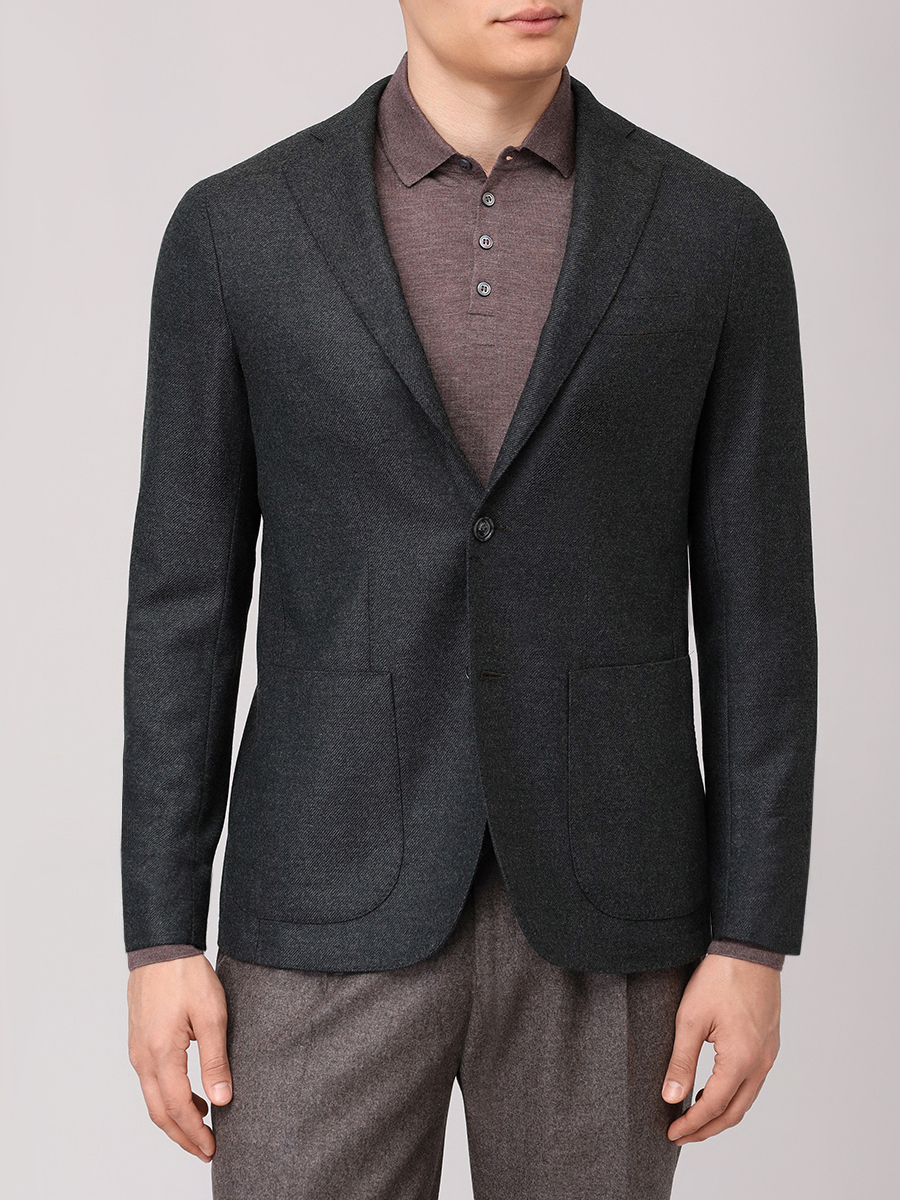 Пиджак шерстяной BARBA NAPOLI BU 2506/00029/51009/0075 Темно- Зеленый  Фото 4