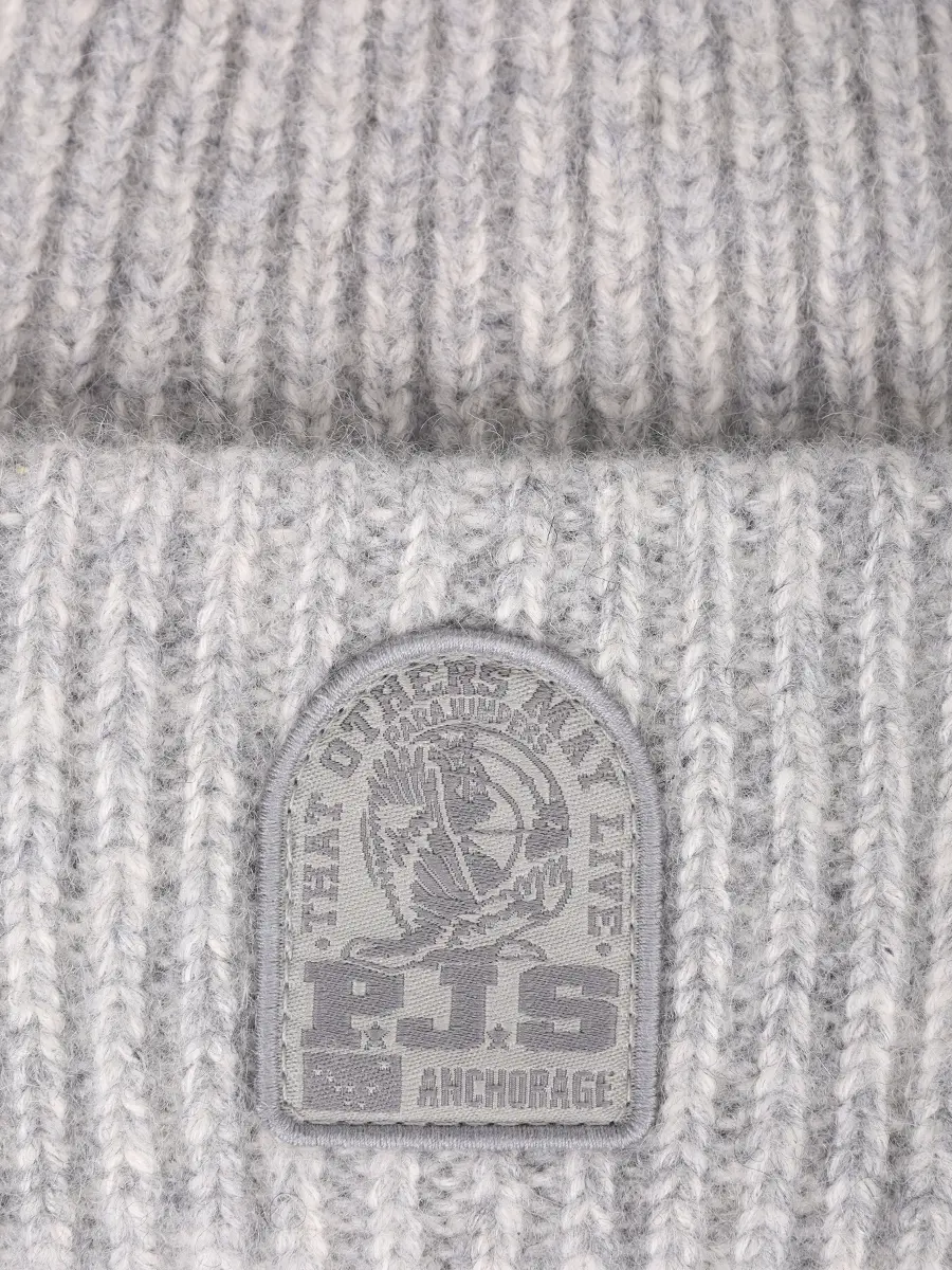 Шапка из шерсти и хлопка PARAJUMPERS 25WMPAHAHA32/0110 Светло- Серый  Фото 3
