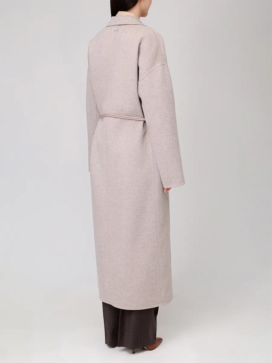 Пальто шерстяное AGNONA TL1003U-D1022U-K29 Серый  Фото 3