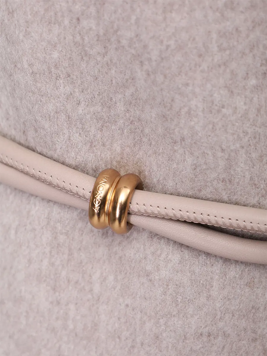 Пальто шерстяное AGNONA TL1003U-D1022U-K29 Серый  Фото 6