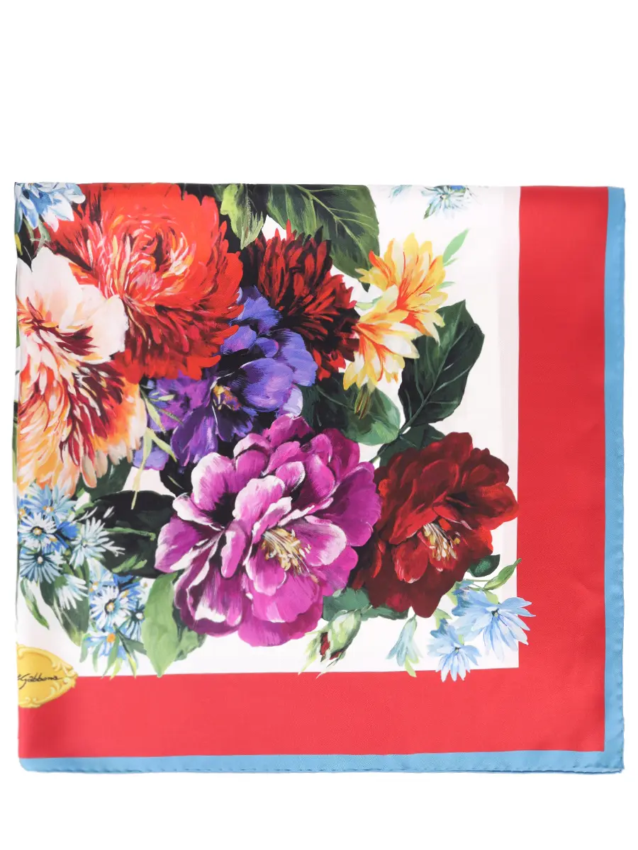 Платок шелковый DOLCE & GABBANA FN090R GDC7C HS5PC Цветочный принт 