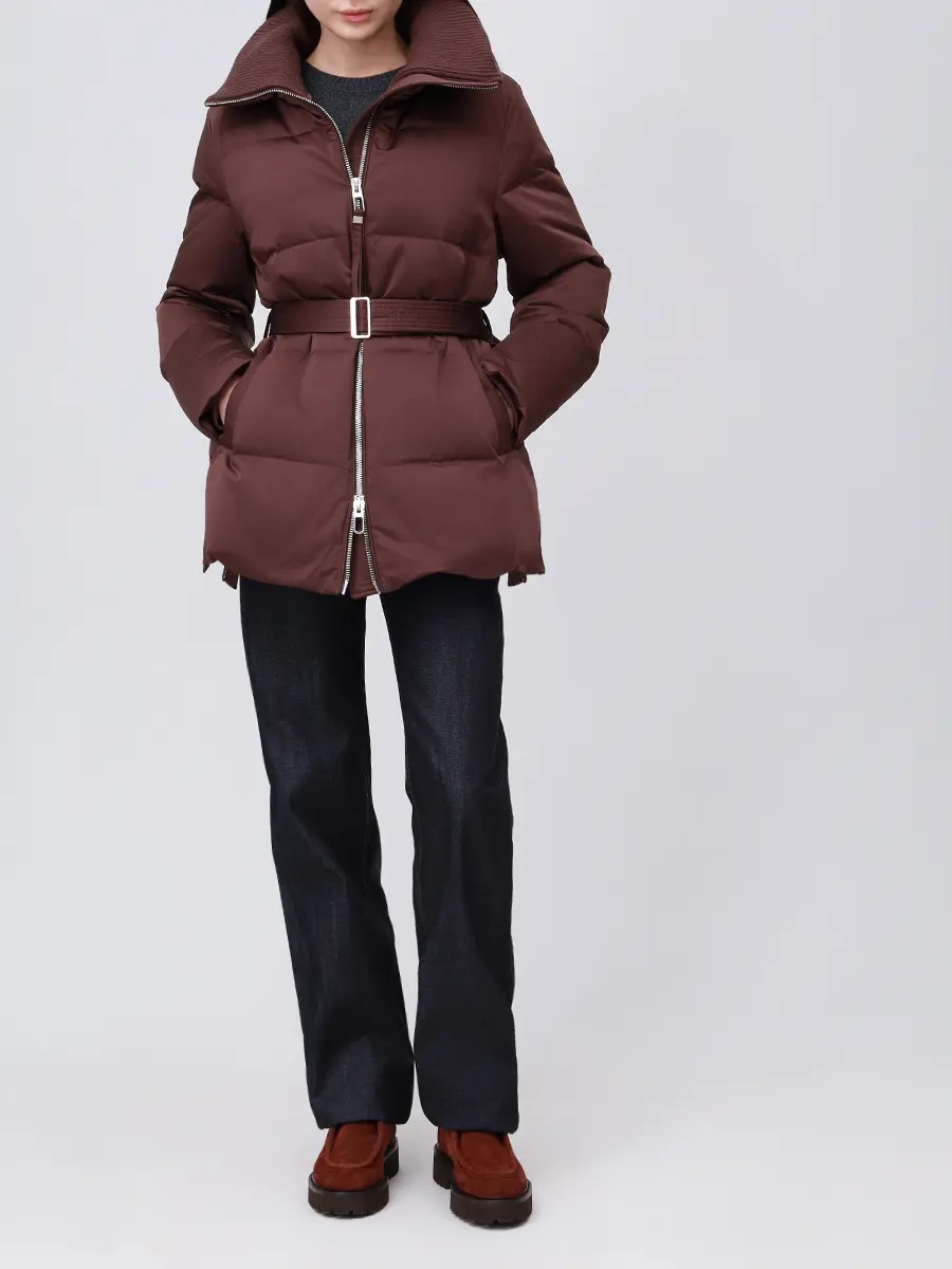 Пуховик стеганый DUNO MALIKA 693 Бордовый  Фото 2