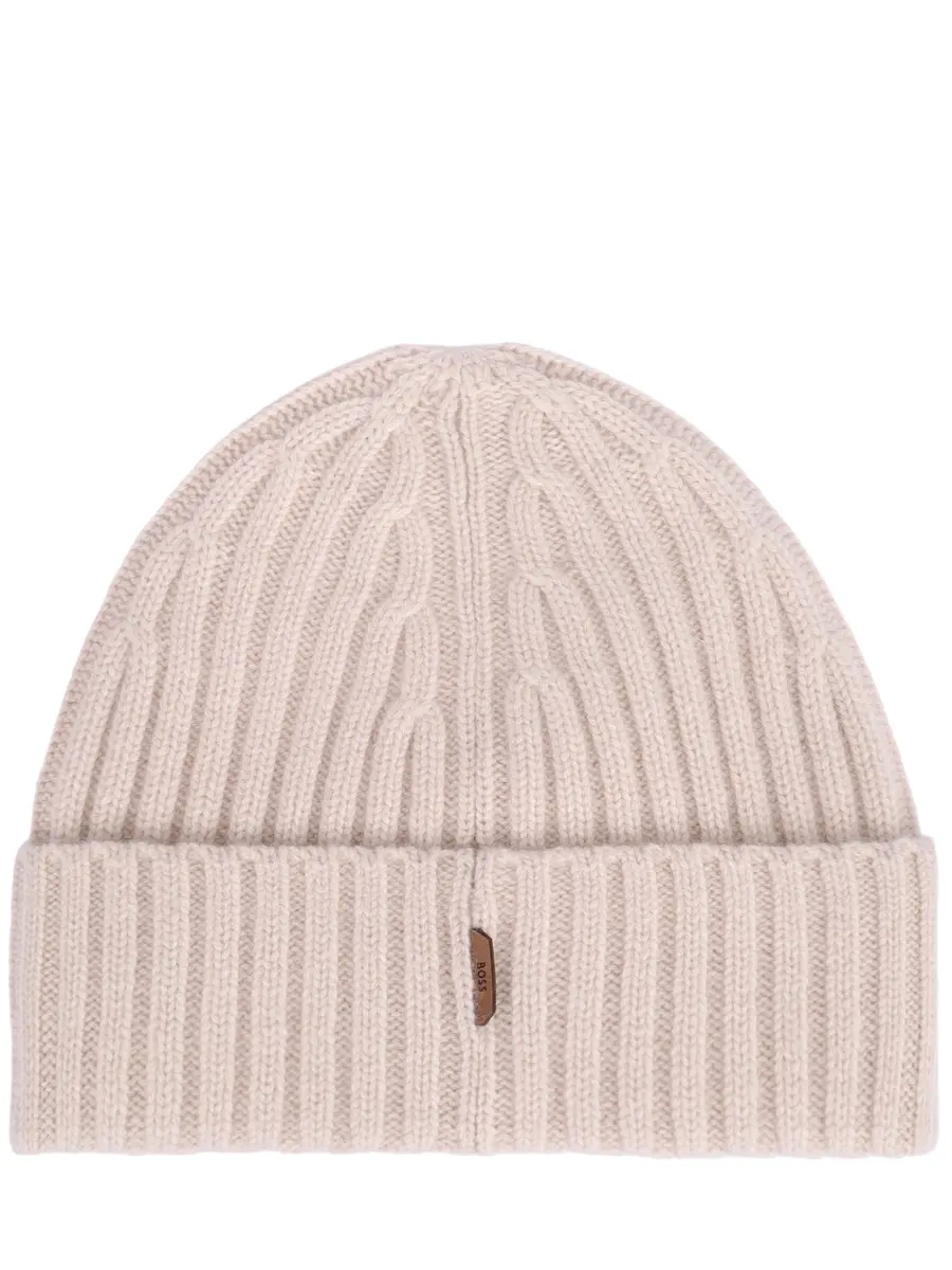 Шапка кашемировая BOSS 50551001/287 Бежевый  Фото 2