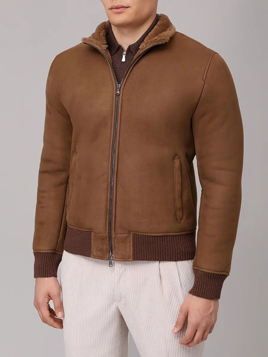 Куртка кожаная BARBA NAPOLI MON/51211/25 Коричневый  Фото 4