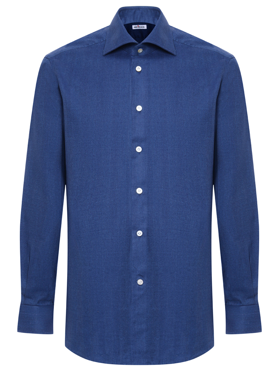 Рубашка Slim Fit из хлопка и лиоцелла KITON