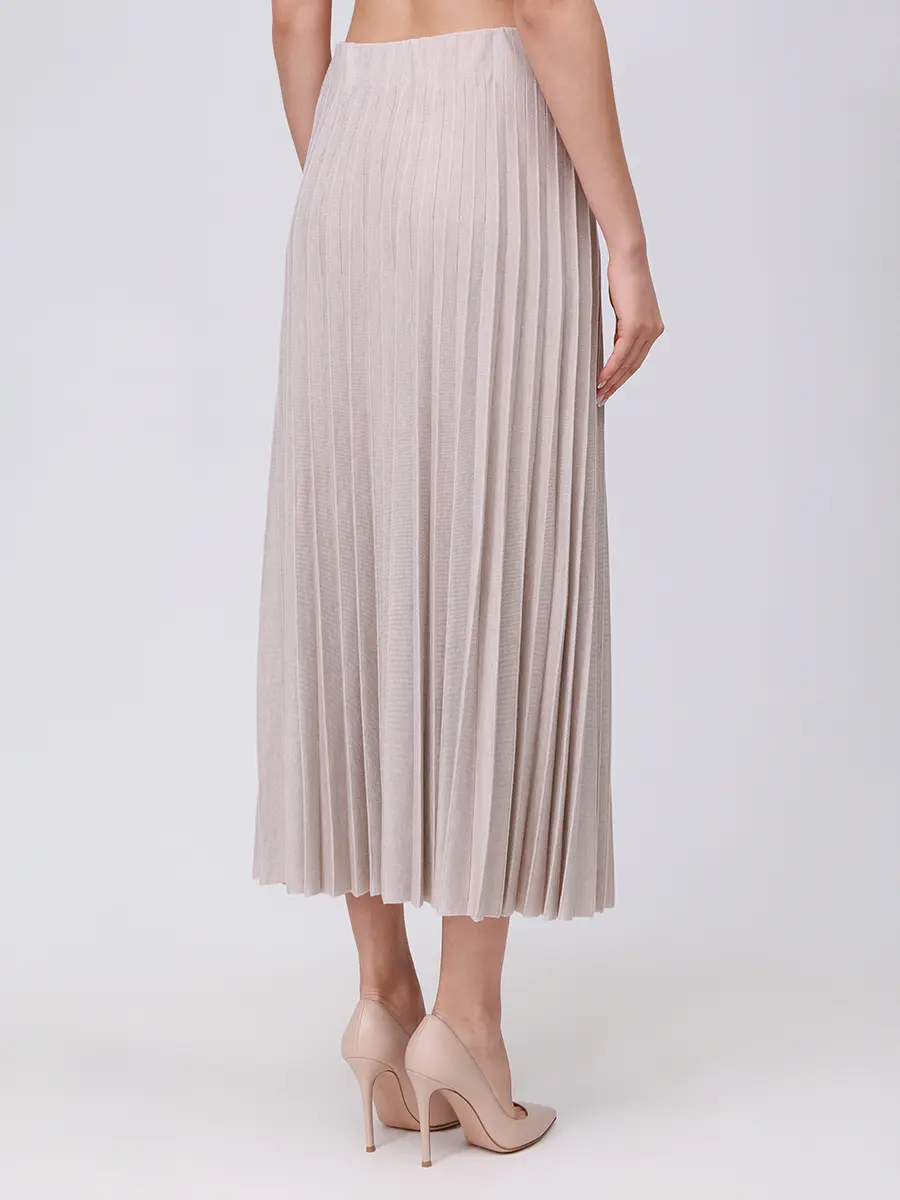 Юбка шерстяная AGNONA KG02020U-9D180NU-N06 Бежевый  Фото 3