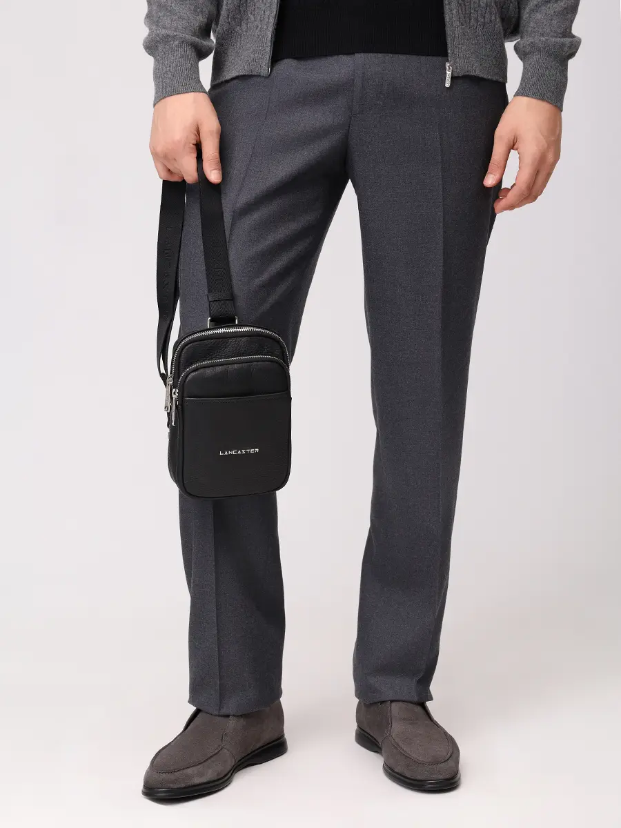 Сумка кожаная LANCASTER 370-37 -NOIR Черный  Фото 2