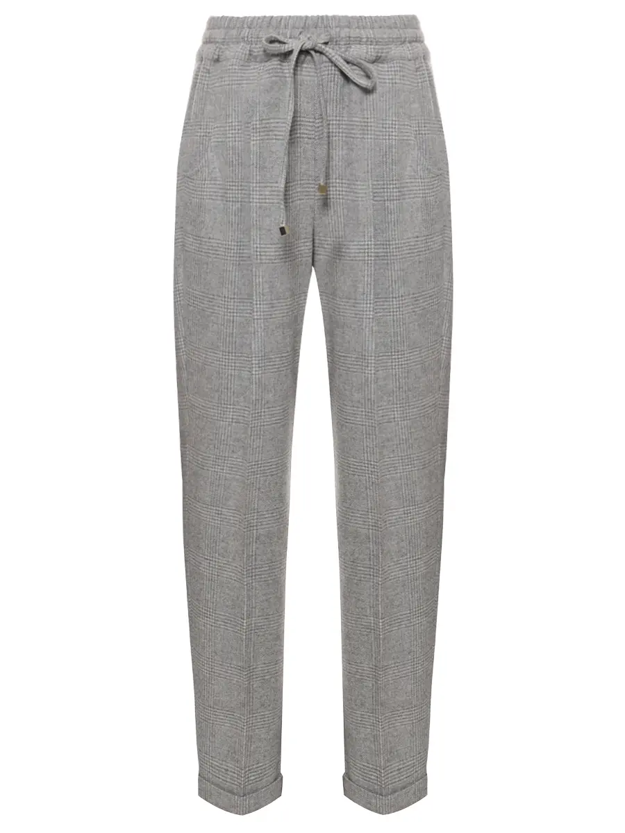 Брюки шерстяные KITON D37102K055G03006 Серый 