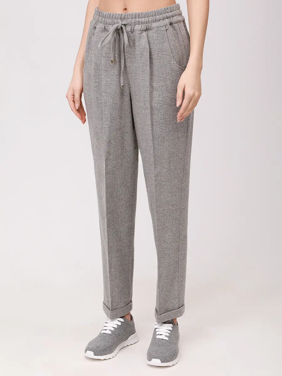 Брюки шерстяные KITON D37102K055G03006 Серый  Фото 4