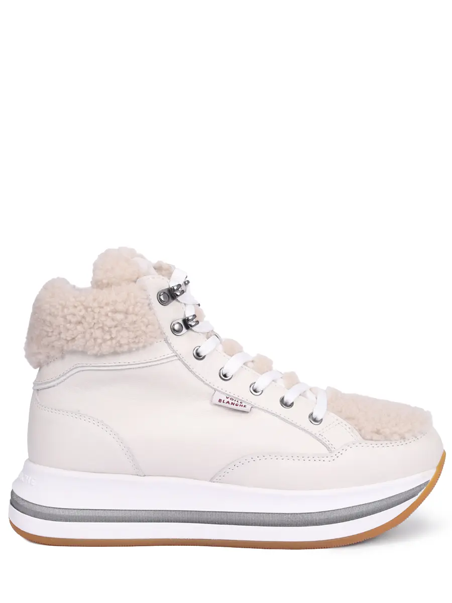Ботинки кожаные на меху VOILE BLANCHE 001 2502435 02 3N23 Кремовый 