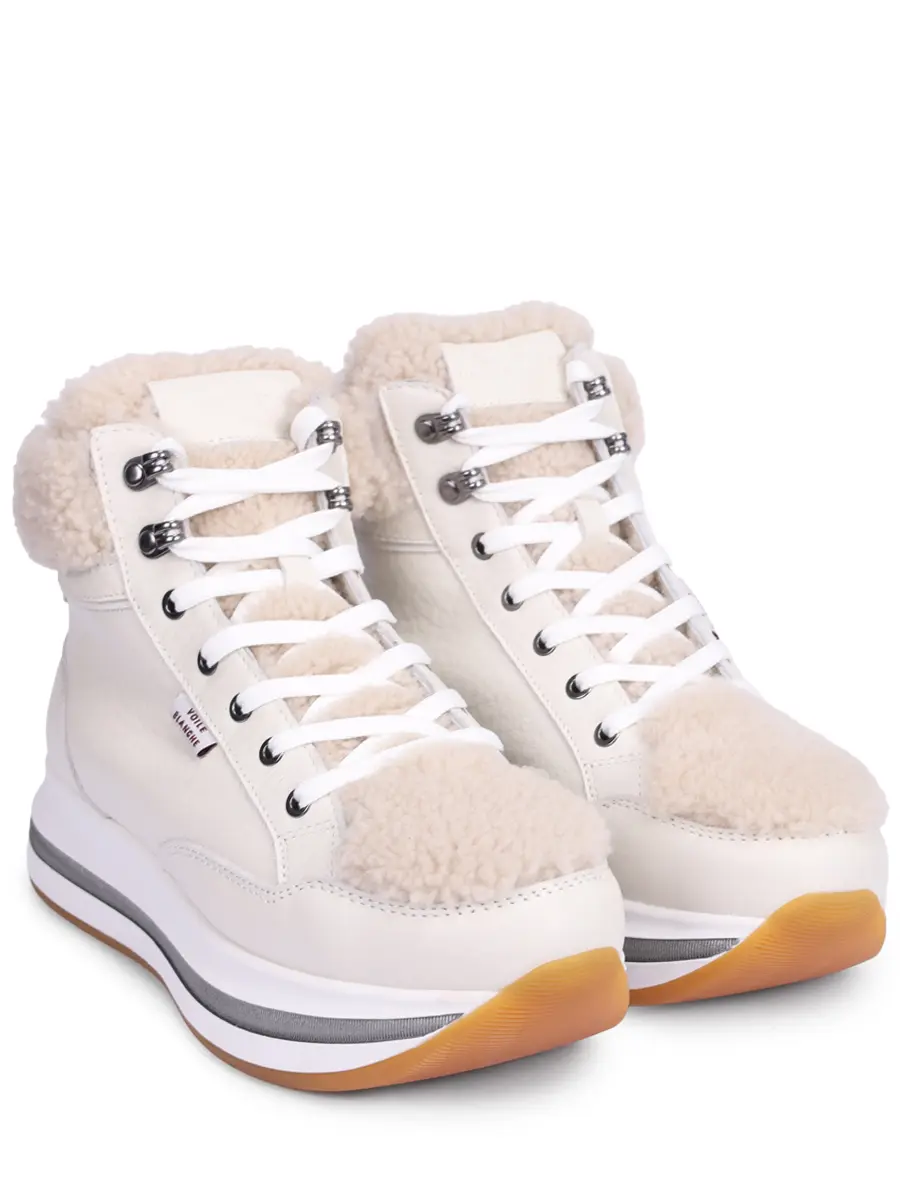 Ботинки кожаные на меху VOILE BLANCHE 001 2502435 02 3N23 Кремовый  Фото 2