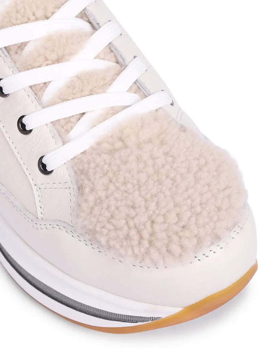 Ботинки кожаные на меху VOILE BLANCHE 001 2502435 02 3N23 Кремовый  Фото 5