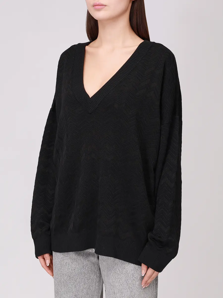 

Пуловер из вискозы и шерсти, Черный, DS25WN14-BK01CP S91QK