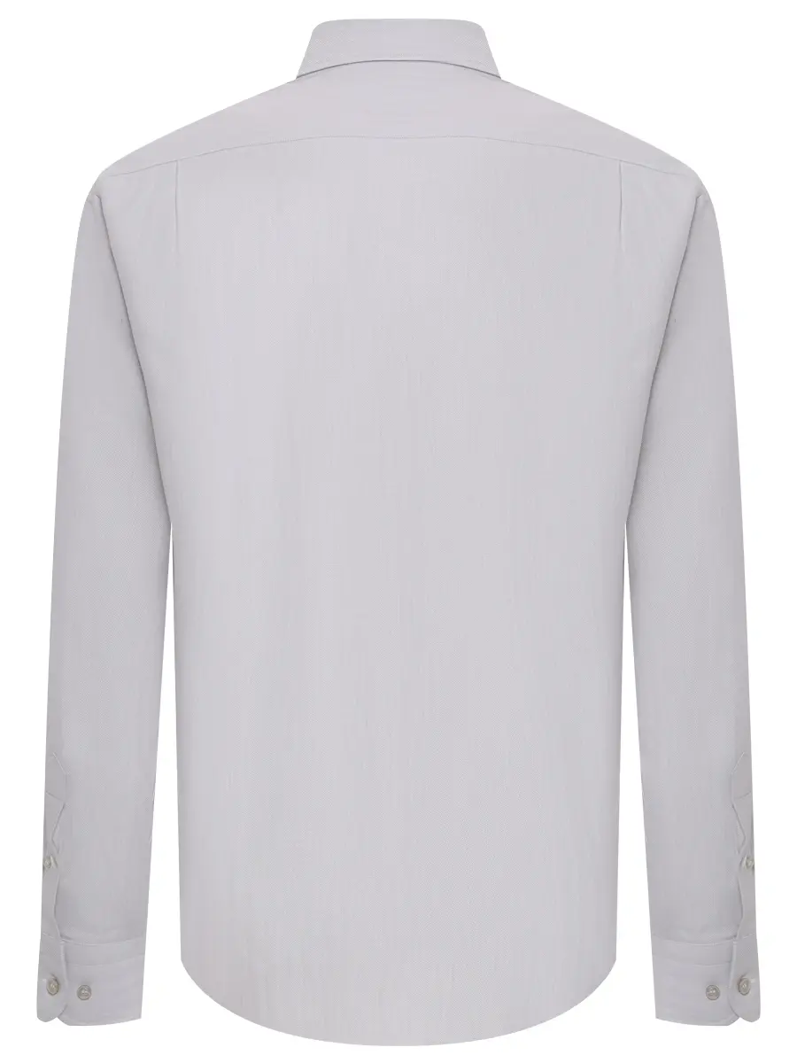 Рубашка из шелка и хлопка PAUL & SHARK 15313045CF/D38 Серый  Фото 2