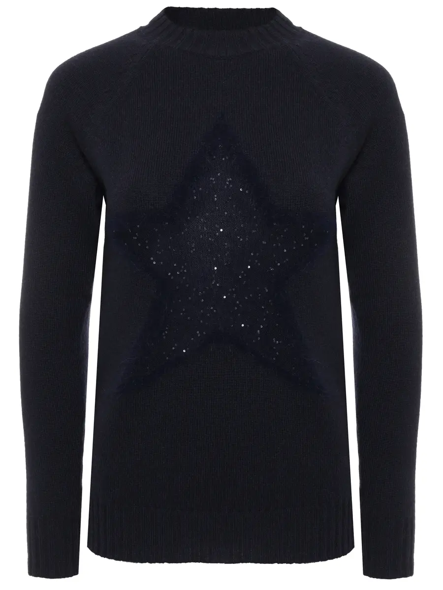 Джемпер из шерсти и ангоры LORENA ANTONIAZZI I25125GM09A_2472 2152 Синий 