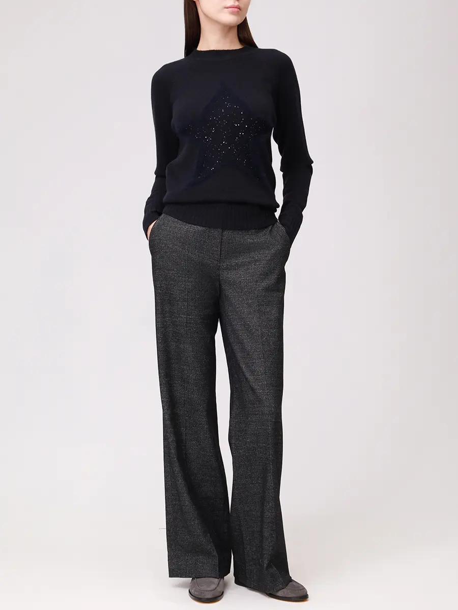 Джемпер из шерсти и ангоры LORENA ANTONIAZZI I25125GM09A_2472 2152 Синий  Фото 2