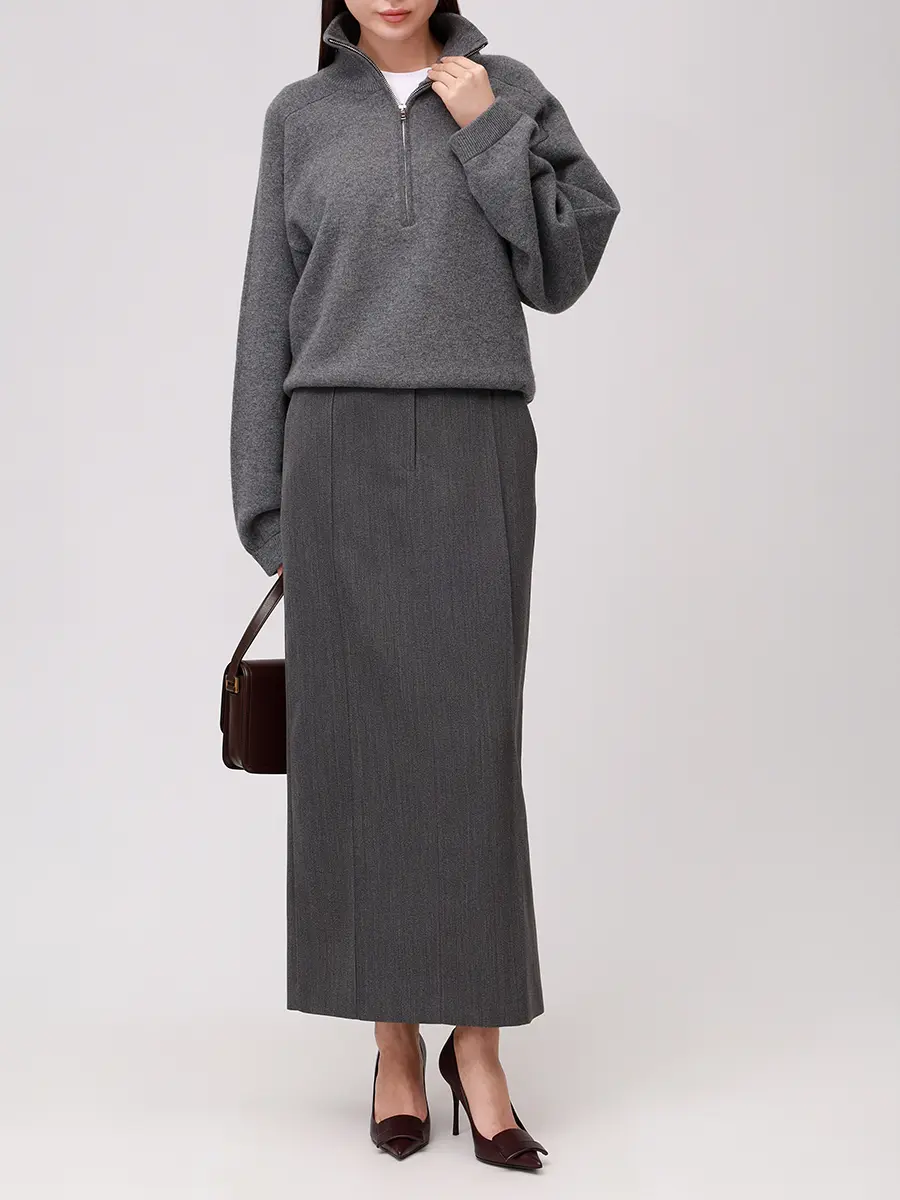 Свитер кашемировый Dries LOULOU DE SAISON DRIES Серый  Фото 2