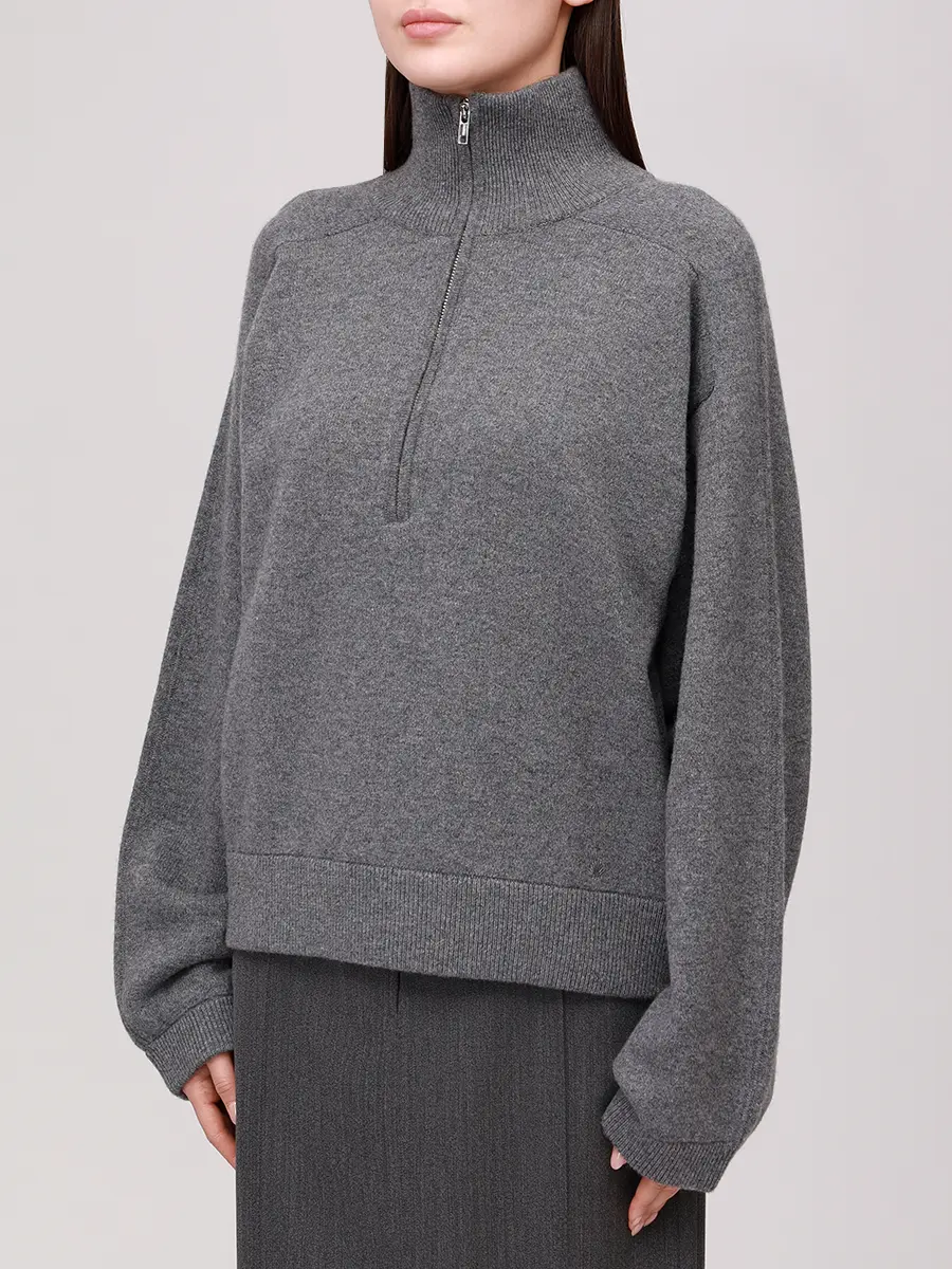 Свитер кашемировый Dries LOULOU DE SAISON DRIES Серый  Фото 4