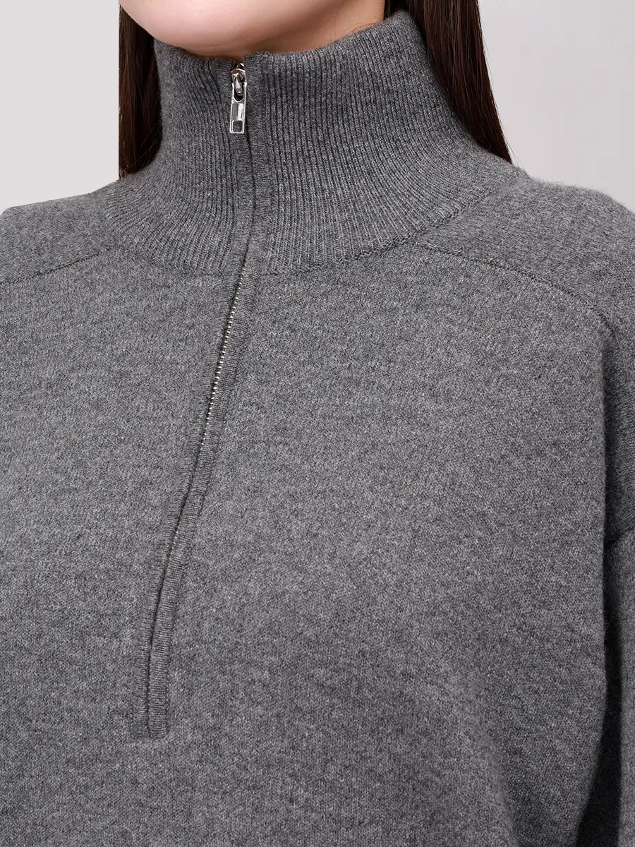 Свитер кашемировый Dries LOULOU DE SAISON DRIES Серый  Фото 5