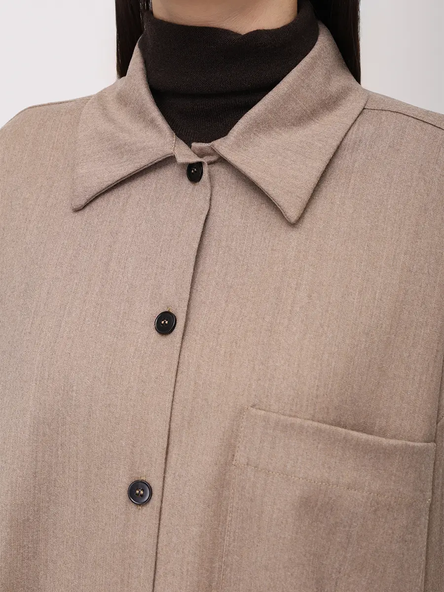 

Рубашка из шерсти и вискозы, P1211-875B-221