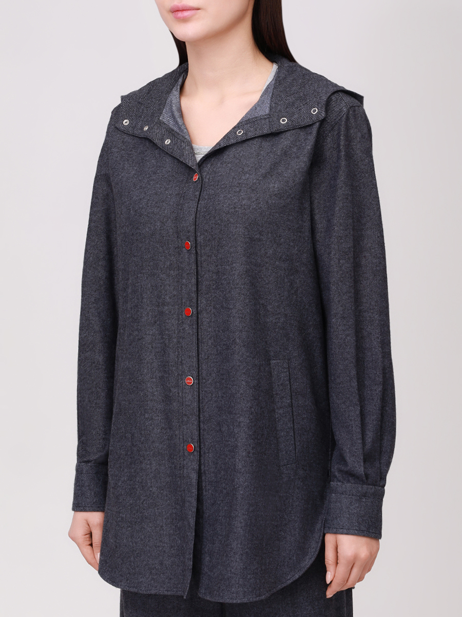 Рубашка из кашемира и хлопка KITON D54435K0128A02005 Синий  Фото 4