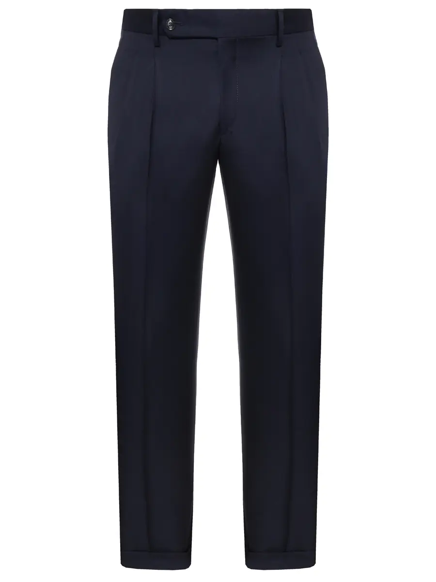 Брюки шерстяные BARBA NAPOLI BU 3500/00011/51077/0089 Темно- Синий 
