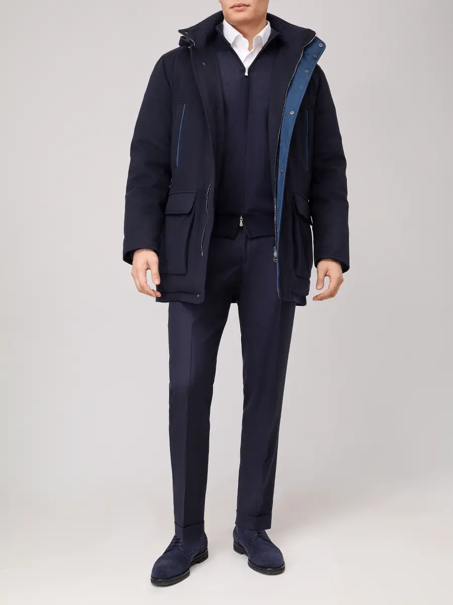 Брюки шерстяные BARBA NAPOLI BU 3500/00011/51077/0089 Темно- Синий  Фото 2